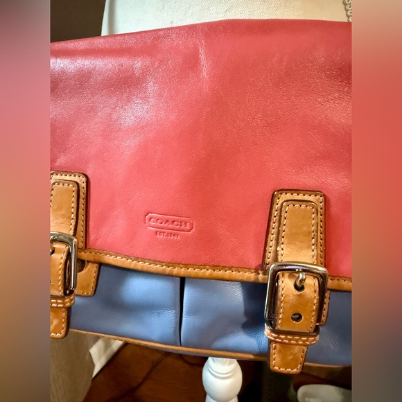 Women's Coach Reserve  Colorblock Crossbody Bag magnetic closure excellent shape - Picture 3 of 16